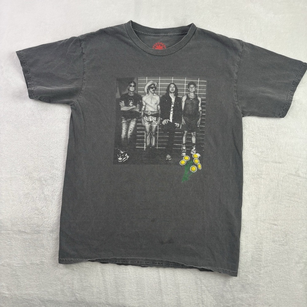 Red Hot Chili Peppers Unlimited Love Tour Acid Wash Short Sleeve Shirt Men's S